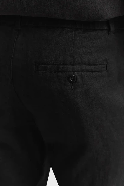 Чоловічі чорні лляні брюки Gant XL 1504040 - изображение 5