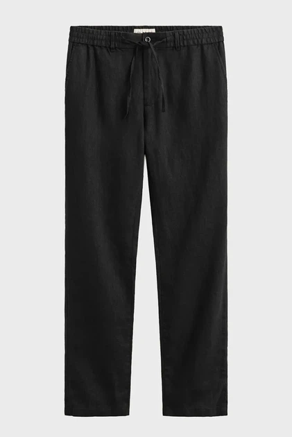 Чоловічі чорні лляні брюки Gant XL 1504040 - изображение 6
