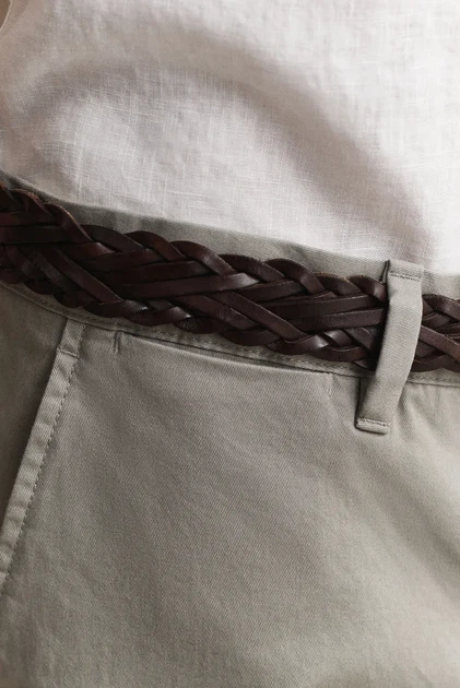 Чоловічі сірі чіноси SLIM CLASSIC Gant 33-32 1501000 - Фото 4 Чоловічі сірі чіноси SLIM CLASSIC Gant 33-32 1501000 - изображение 4