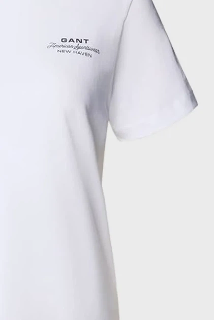 Жіноча біла футболка REG GRAPHIC Gant S 4201487 - Фото 2 Жіноча біла футболка REG GRAPHIC Gant S 4201487 - изображение 2