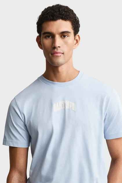 Чоловіча блакитна футболка GRAPHIC Gant XXXL 2003433 - изображение 4