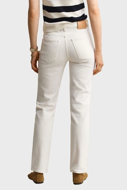 Жіночі білі джинси STRAIGHT STRETCH Gant 26-32 4100304 - Фото 3 Жіночі білі джинси STRAIGHT STRETCH Gant 26-32 4100304 - изображение 3