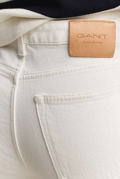 Жіночі білі джинси STRAIGHT STRETCH Gant 26-32 4100304 - Фото 5 Жіночі білі джинси STRAIGHT STRETCH Gant 26-32 4100304 - изображение 5