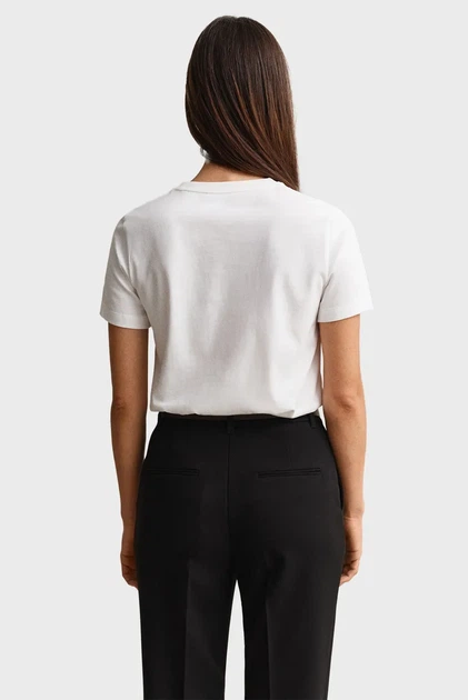 Жіноча біла футболка ROPE GRAPHIC Gant XS 4201443 - изображение 3