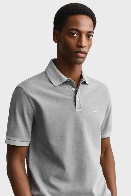 Чоловіче сіре поло SUNFADED Gant S 2014057 - изображение 4