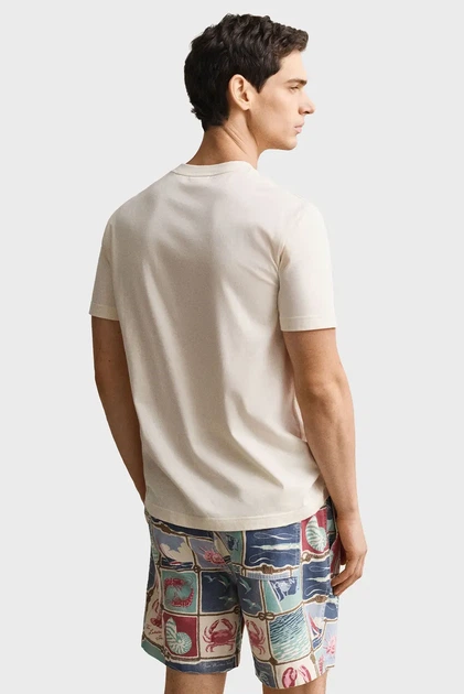 Чоловіча біла футболка GRAPHIC Gant L 2003425 - изображение 3