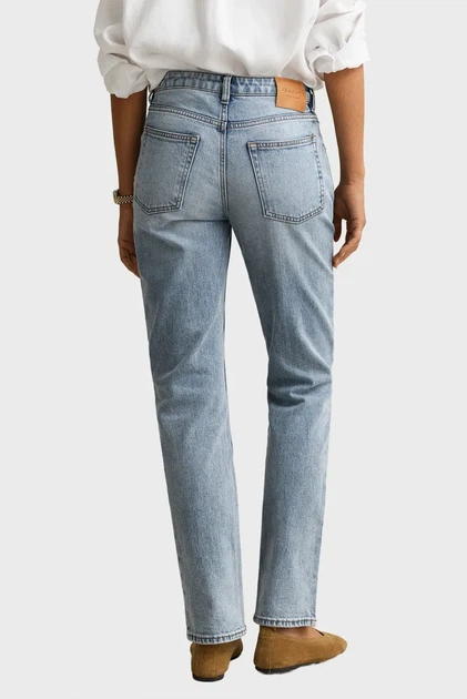 Жіночі блакитні джинси STRAIGHT STRETCH Gant 26-32 4100304 - изображение 3