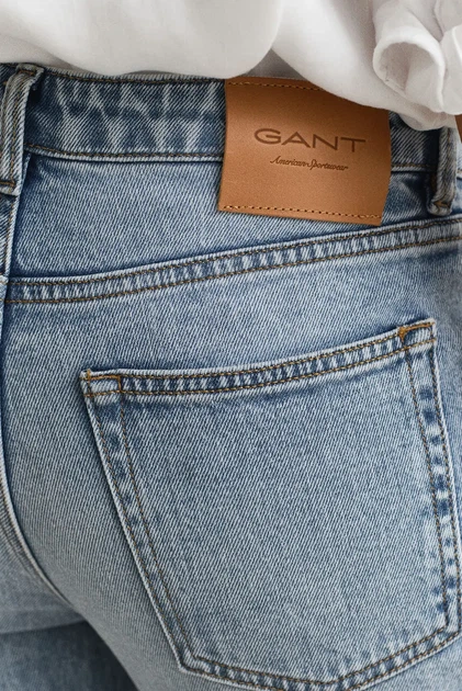 Жіночі блакитні джинси STRAIGHT STRETCH Gant 26-32 4100304 - изображение 5