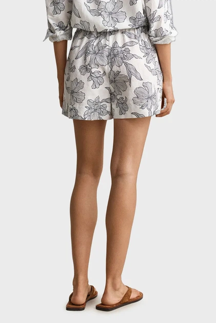 Жіночі білі лляні шорти з візерунком FLORAL Gant 34 4020144 - изображение 3