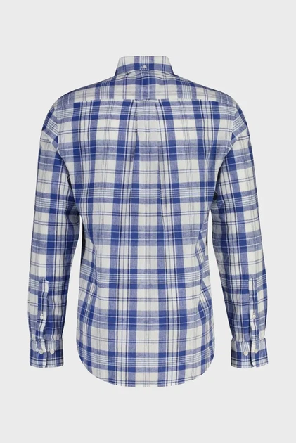 Чоловіча синя картата сорочка REG MADRAS CHECK Gant XXL 3260043 - изображение 2