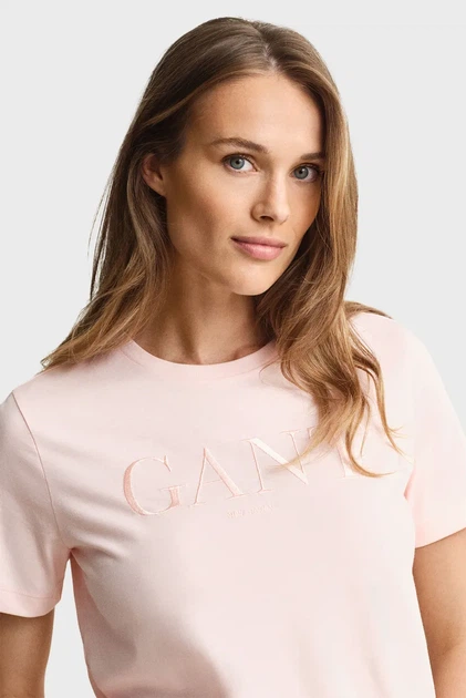 Жіноча пудрова футболка TONAL GRAPHIC Gant M 4200502 - Фото 4 Жіноча пудрова футболка TONAL GRAPHIC Gant M 4200502 - изображение 4