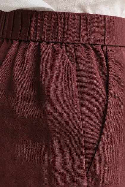 Жіночі коричневі лляні шорти BLEND PULL ON Gant 40 4020140 - Фото 4 Жіночі коричневі лляні шорти BLEND PULL ON Gant 40 4020140 - изображение 4