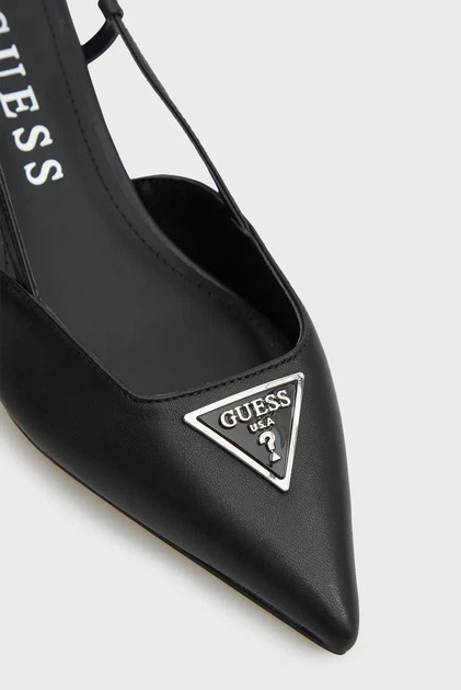 Жіночі чорні шкіряні слінгбеки JESSON Guess 40 FLPJES LEA05 - зображення 4