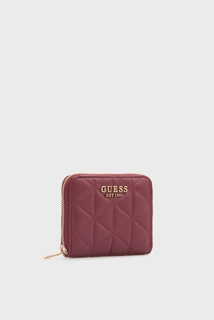 Жіночий бордовий гаманець PAISLEIGH Guess OS SWQG9883137 - изображение 3