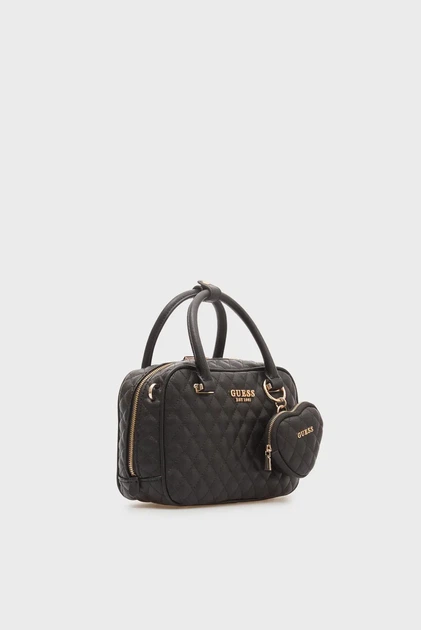 Жіноча чорна сумка ATABEY BOX SATCHEL Guess OS HWQG9894050 - Фото 3 Жіноча чорна сумка ATABEY BOX SATCHEL Guess OS HWQG9894050 - изображение 3
