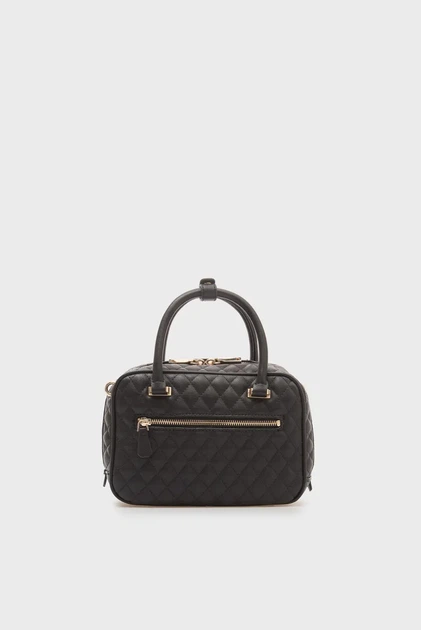 Жіноча чорна сумка ATABEY BOX SATCHEL Guess OS HWQG9894050 - Фото 4 Жіноча чорна сумка ATABEY BOX SATCHEL Guess OS HWQG9894050 - изображение 4
