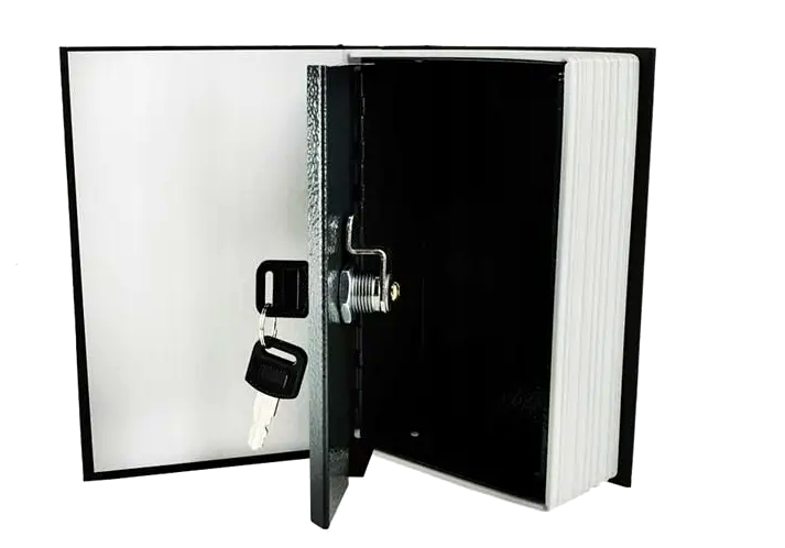 Сейф книга стальной замок для хранения ценностей 18х11см черный Malatec LS-2601 - изображение 9
