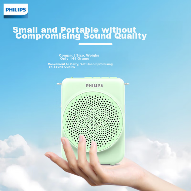 PHILIPS SBM609, портативный усилитель для учителей, Bluetooth-колонка с поясным микрофоном, громкоговоритель для экскурсий и публичных выступлений, учебное пособие, зеленый цвет. - Фото 6 PHILIPS SBM609, портативный усилитель для учителей, Bluetooth-колонка с поясным микрофоном, громкоговоритель для экскурсий и публичных выступлений, учебное пособие, зеленый цвет. - изображение 6