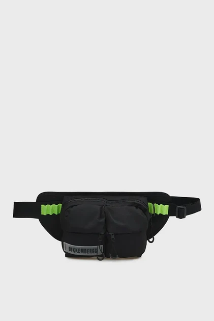 Чоловіча чорна поясна сумка SMITH Bikkembergs OS BKBO01247T - Фото 1 Чоловіча чорна поясна сумка SMITH Bikkembergs OS BKBO01247T - изображение 1