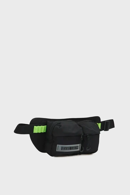 Чоловіча чорна поясна сумка SMITH Bikkembergs OS BKBO01247T - Фото 2 Чоловіча чорна поясна сумка SMITH Bikkembergs OS BKBO01247T - изображение 2