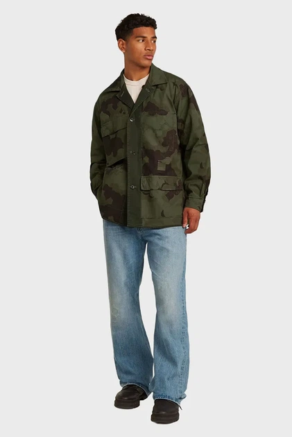 Чоловіча оливкова двостороння сорочка Reversible G-Star L D28340,E396 - Фото 2 Чоловіча оливкова двостороння сорочка Reversible G-Star L D28340,E396 - изображение 2