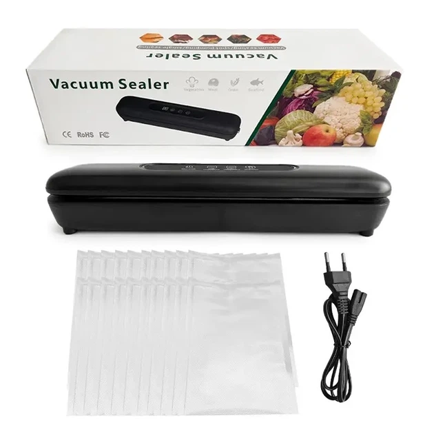 Кухонный вакуумный упаковщик Вакууматор для пищевых продуктов Vacuum Lice VL-7812 Black - Фото 6 Кухонный вакуумный упаковщик Вакууматор для пищевых продуктов Vacuum Lice VL-7812 Black - изображение 6