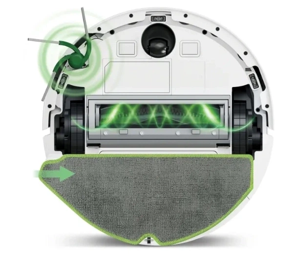 Робот-пилосос iRobot Roomba 115 Combo Y414240 Функція миття підлоги Створення карти приміщення 62дБ - Фото 4 Робот-пилосос iRobot Roomba 115 Combo Y414240 Функція миття підлоги Створення карти приміщення 62дБ - зображення 4