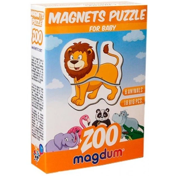 Магнитные пазлы Magdum "Зоо" ML4031-18 EN - изображение 2