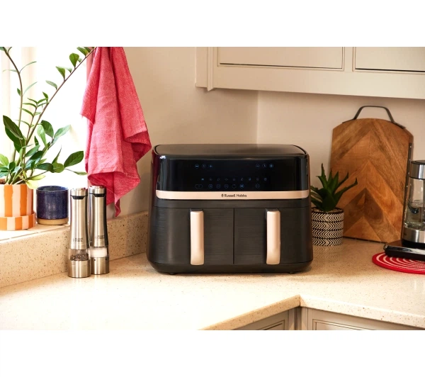 Фритюрниця повітряна Russell Hobbs Satis Fry DualBaske 27680-56 2800Вт 9л - зображення 9