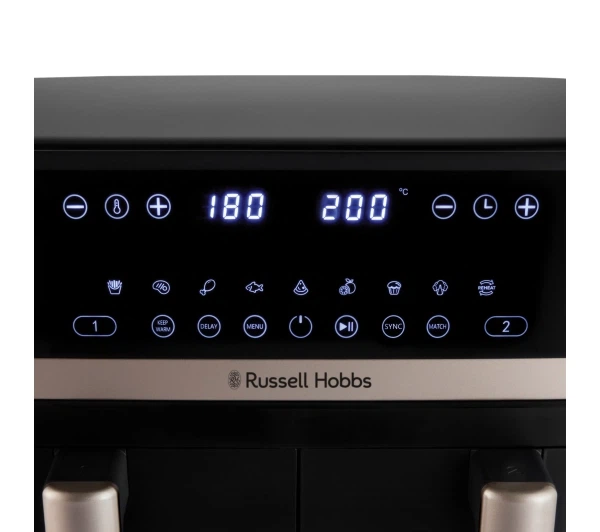 Фритюрниця повітряна Russell Hobbs Satis Fry DualBaske 27680-56 2800Вт 9л - зображення 12
