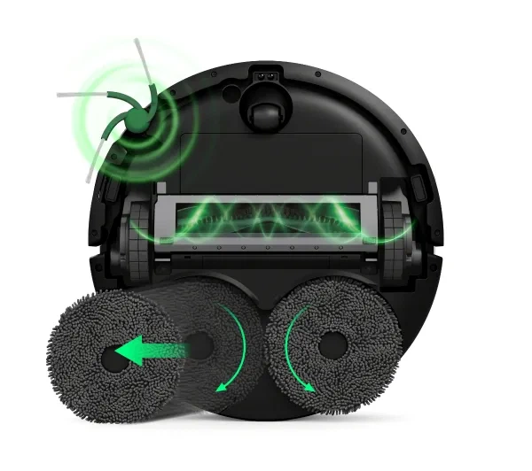 Робот-пилосос iRobot Roomba 415 Combo Функція миття Станція очищення Створення карти приміщення 70дБ Чорний - изображение 6
