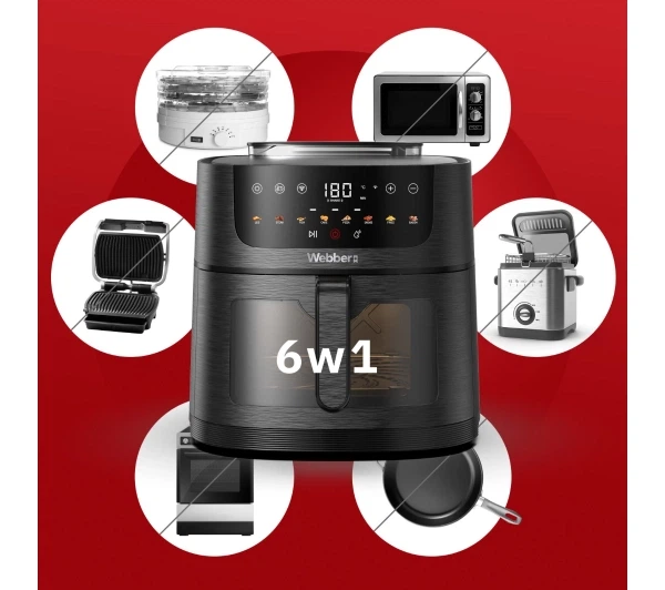 Фритюрниця Webber AF800 1800W 8л Мобільний додаток - Фото 10 Фритюрниця Webber AF800 1800W 8л Мобільний додаток - изображение 10