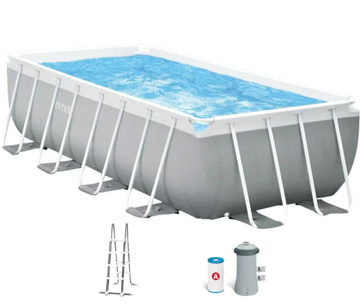 Каркасный бассейн для дачи Prism Frame Pool Intex Каркасный летний бассейн большой (400 x 200 x 122 см) - изображение 10