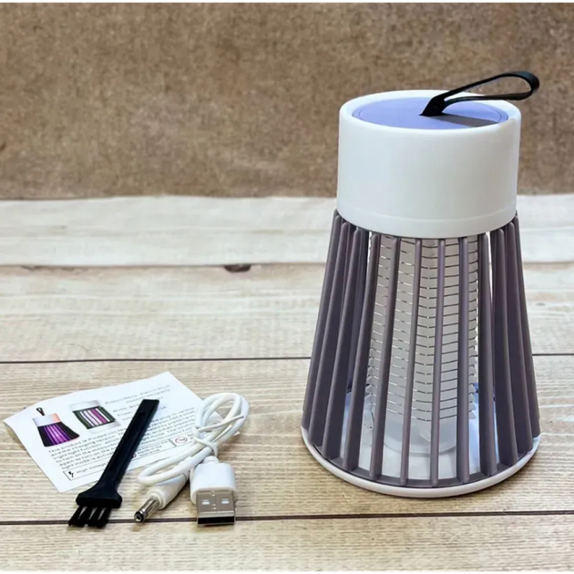 Электрический уничтожитель насекомых для дома Electronic shock Mosquito killing lamp 220V Серый - изображение 3
