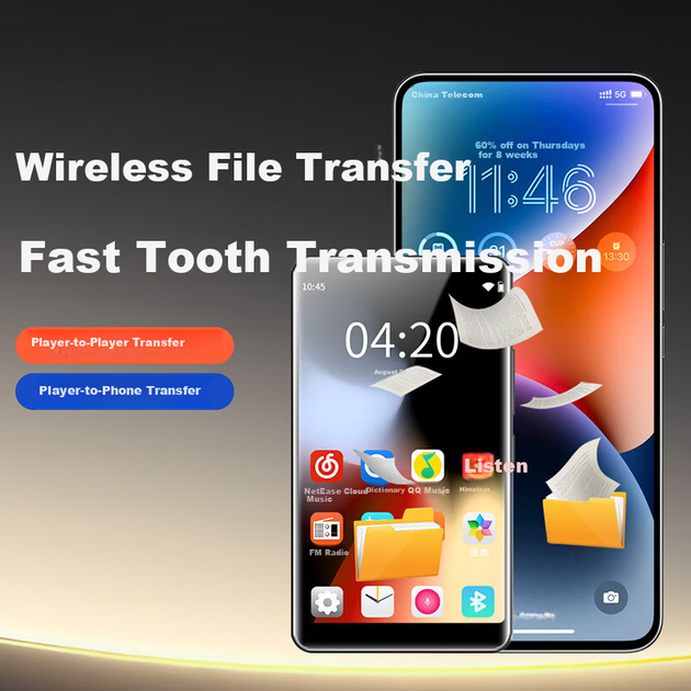 Плеер Newsmy A6 MP3/MP4 портативный с Bluetooth и Wi-Fi, 16 ГБ - изображение 9