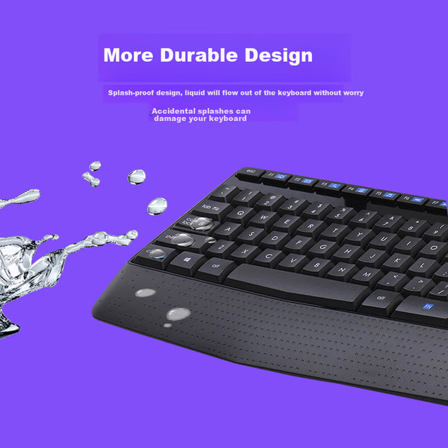 Комплект клавиатура и мышь Logitech MK346P беспроводной офисный полноразмерный черный - изображение 9