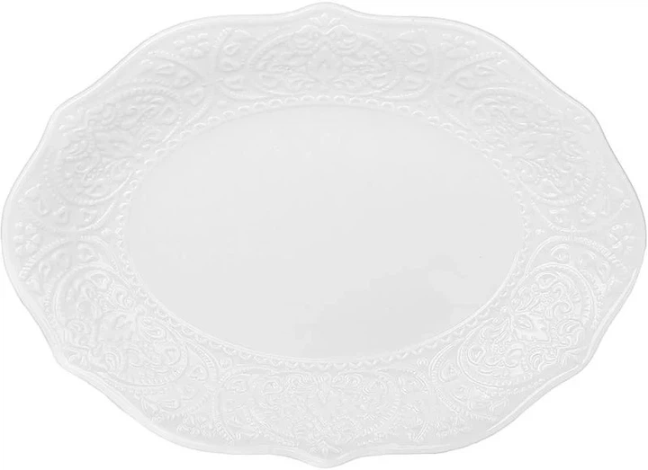 Набор фарфоровых блюд Dentelle Blanche 31х23 см белый 2 шт - Фото 1 Набор фарфоровых блюд Dentelle Blanche 31х23 см белый 2 шт - изображение 1
