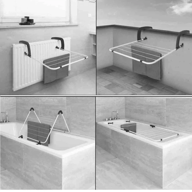 Сушилка для белья Casa Si Flex Dry 4in1 напольная/навесная 20 м сталь белая 180x92x50 см - изображение 6