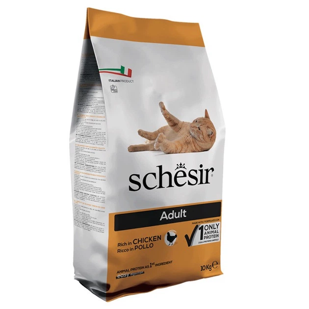 Корм Schesir Cat Adult Chicken сухой монопротеиновый с мясом курицы для взрослых кошек 10 кг - изображение 2