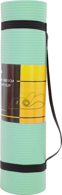 Коврик спортивный Cornix NBR для йоги и фитнеса 183 x 61 x 1 cм Light Green (XR-0491) - изображение 6