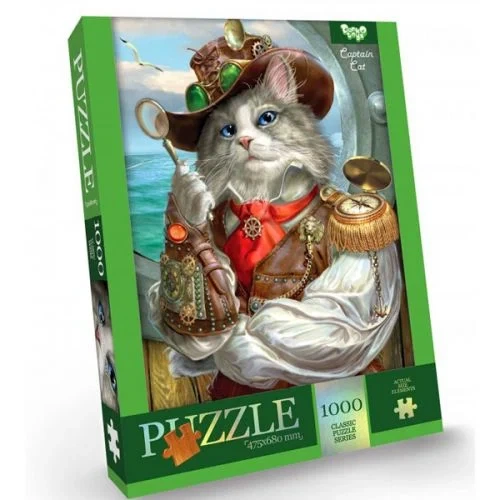 Пазлы Dankotoys "Кот Капитан" 1000 элементов 47.5 x 68 см разноцветные - Фото 1 Пазлы Dankotoys "Кот Капитан" 1000 элементов 47.5 x 68 см разноцветные - изображение 1