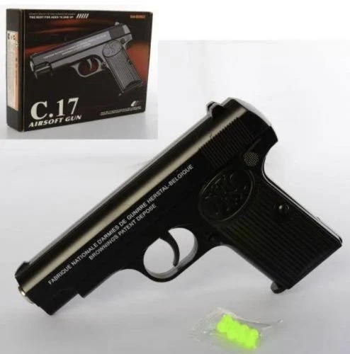 Пистолет страйкбольный МІС C17 черный 16,3×11,2×3 см - изображение 2