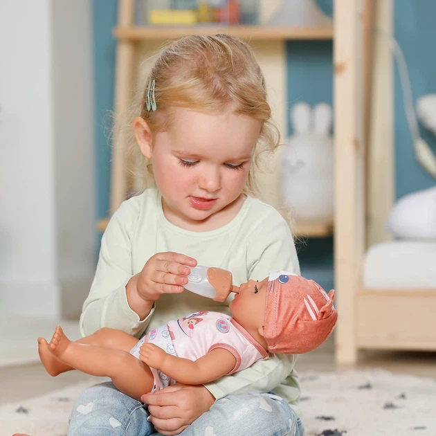 Лялька Baby Born Лена 36 см у костюмі котика з функцією пити воду та змінювати колір підгузка - зображення 7
