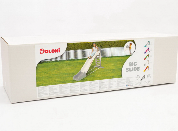 Детская пластиковая горка Doloni 014550/22 бежево-розовая спуск 243 см до 40 кг. - Фото 2 Детская пластиковая горка Doloni 014550/22 бежево-розовая спуск 243 см до 40 кг. - изображение 2
