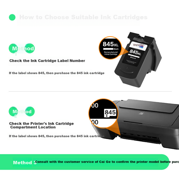 Картриджи чернильные Caige PG-48/CL для Canon Pixma E408/E418/E468/E478/E488/E4280 - изображение 2