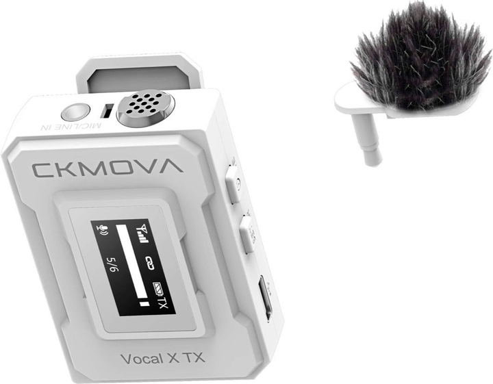 Bezprzewodowy system mikrofonowy CKMOVA Vocal X V1W 2.4 GHz White (SUP_em4022) - Zdjęcie 2 Bezprzewodowy system mikrofonowy CKMOVA Vocal X V1W 2.4 GHz White (SUP_em4022) - obraz 2