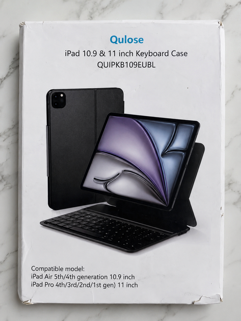 Чохол-клавіатура Qulose QUIPKB109EUBL Bluetooth Keyboard Case чорний для iPad 10.9" та iPad Pro 11" - Фото 4 Чохол-клавіатура Qulose QUIPKB109EUBL Bluetooth Keyboard Case чорний для iPad 10.9" та iPad Pro 11" - изображение 4