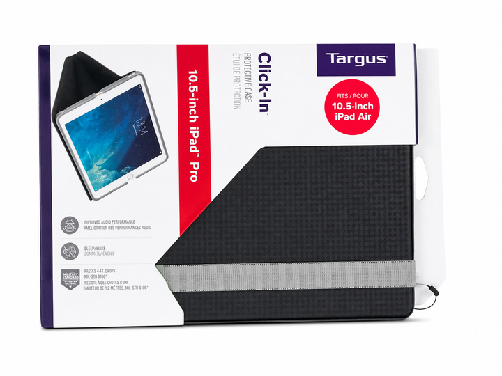 Чохол-книжка Targus Click-In для Apple iPad Pro 10.5" та iPad Air 10.5" чорний протиударний MIL-STD-810G - Фото 4 Чохол-книжка Targus Click-In для Apple iPad Pro 10.5" та iPad Air 10.5" чорний протиударний MIL-STD-810G - изображение 4