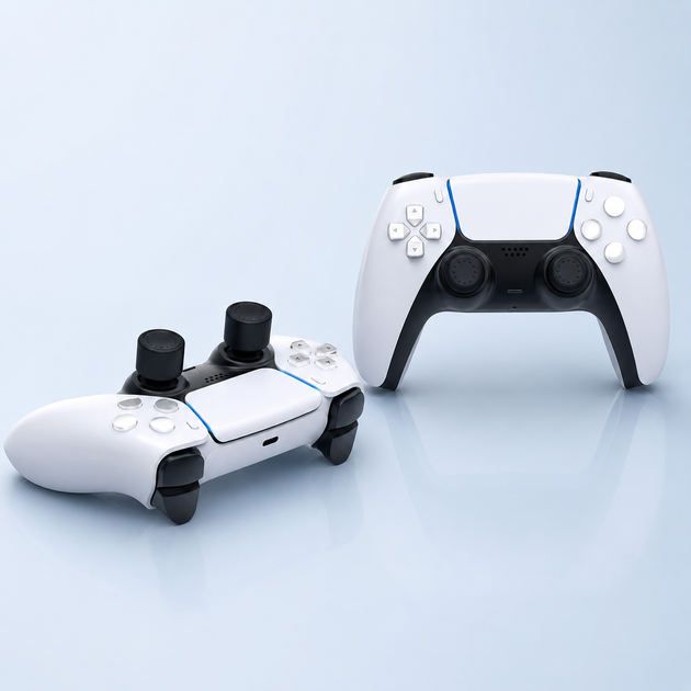 Накладки на стики и удлинители триггеров L2/R2 для PS5 DualSense, силиконовые, 8+2 шт в наборе, черные - изображение 3