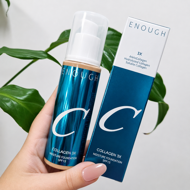 Тональный крем Enough Collagen 3X SPF 15 с коллагеном и гиалуроновой кислотой, оттенок N20, 100 мл. - изображение 3